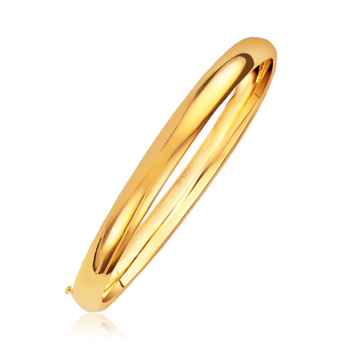 Pulsera clásica de oro amarillo de 14k (6.0mm)
