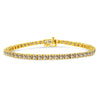 14K Yellow Gold Plated .925 Sterling Silver 8.0 Cttw Diamond Classic Link Tennis Bracelet (K-L Color, I2-I3 Clarity) - 7-1/4