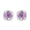 1.46 Carat Genuine Amethyst .925 Sterling Silver Earrings