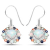 4.73 Carat Genuine Multi Stone .925 Sterling Silver Earrings