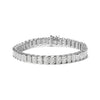 14K Yellow Gold 5.0 Cttw Invisible Set Princess-cut Diamond Buckle Link Tennis Bracelet (H-I Color, SI2-I1 Clarity) - Size 7.25