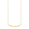 14k Yellow Gold Necklace with Polished Curved Bar Pendant