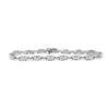 Pulsera de eslabones con diamantes de corte princesa de 1,00 quilates en oro blanco de 14 quilates (color I-J, claridad I1-I2) - Talla 7,25