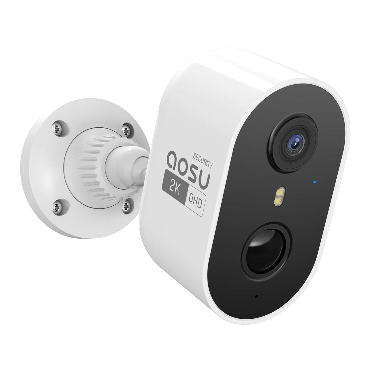 Cámara de seguridad inteligente Wi-Fi para exteriores con IA AOSU (C6L2BA11) 2K QHD 3.0-MP, blanca (NUEVA)