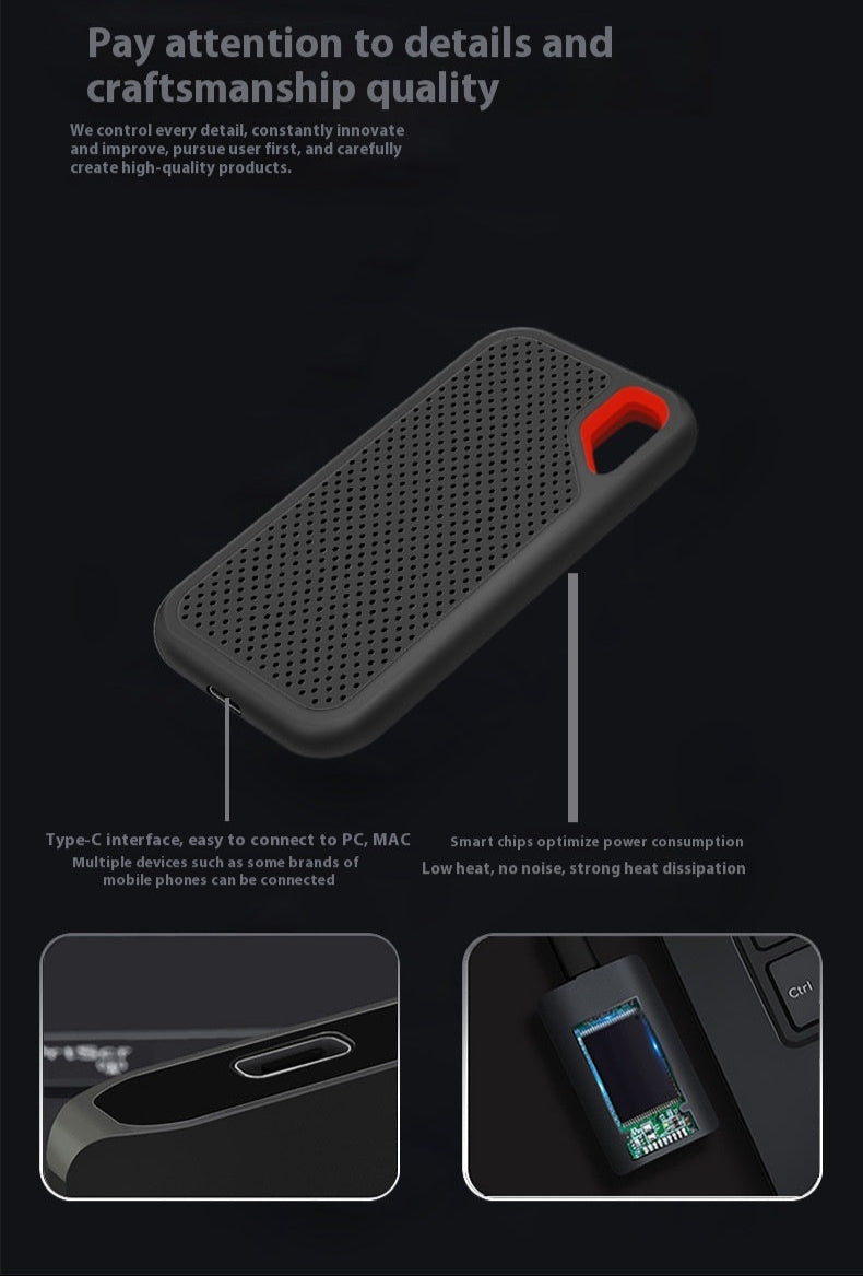 Portable SSD - High-Speed Mobile Solid State Drive with Type-C 3.1