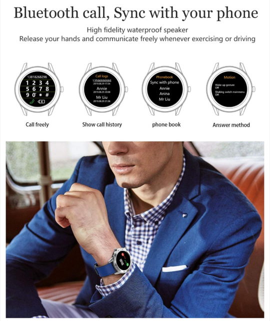 Round Smartwatch with Bluetooth Calling - Heart & Health Monitoring - Waterproof Design