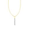 14k Yellow Gold Bar Pendant with Diamonds