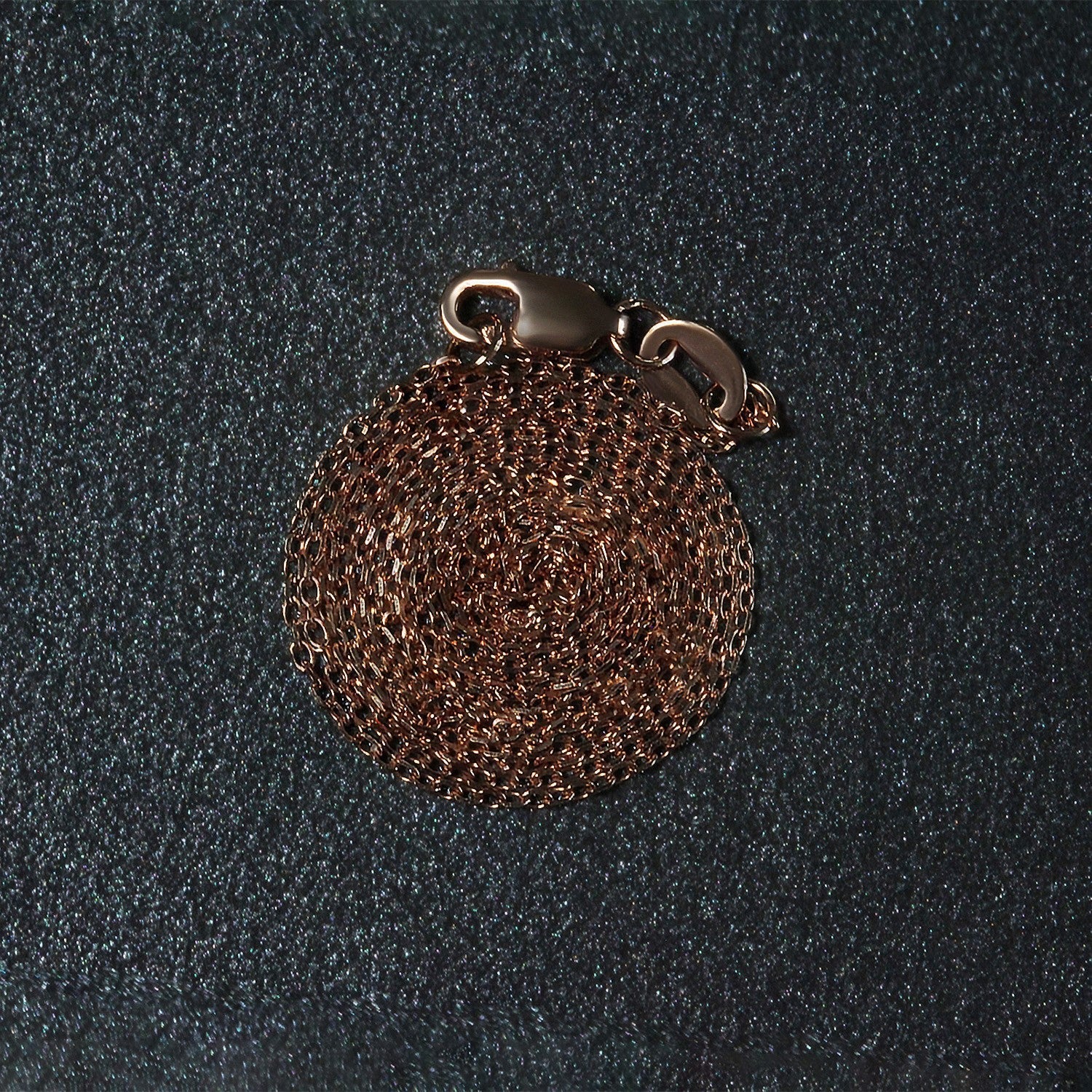 Cadena de eslabones de cable con corte de diamante en oro rosa de 18k (0.75 mm)