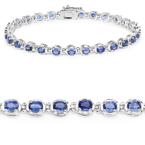 7.02 Carat Genuine Kyanite .925 Sterling Silver Bracelet - image 5 of 8
