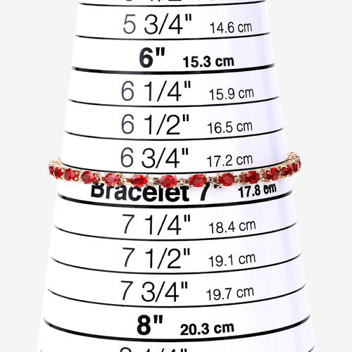 Pulsera de zafiro naranja genuino de 7.00 quilates de oro amarillo de 14 quilates