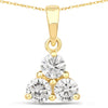 0.75 Carat Genuine Lab Grown Diamond 14K Yellow Gold Pendant