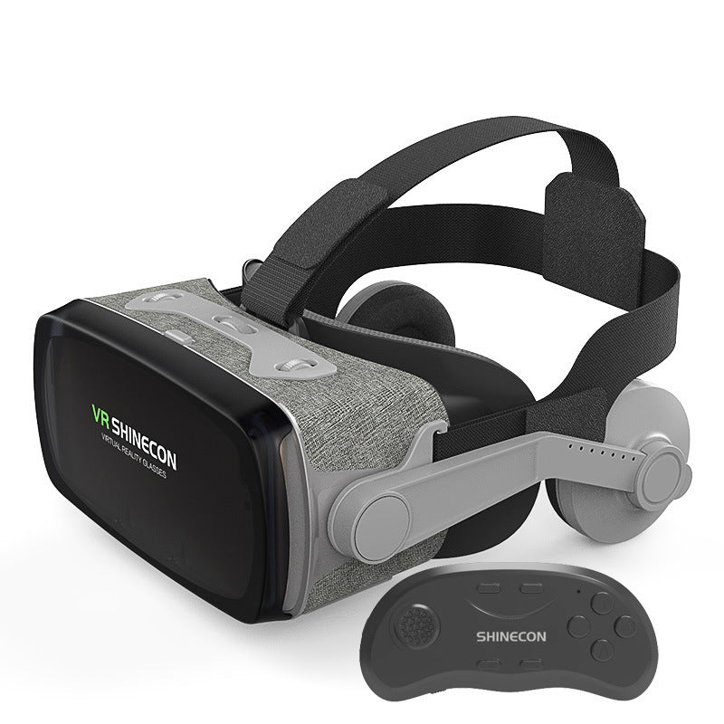 Upgraded VR Glasses Version 2 - Immersive Virtual Reality Goggles with Built-in Headphones and Remote Control