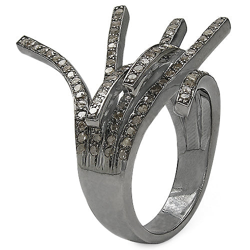 Anillo de Plata Fina .925 con Diamante Genuino TLB de 1.53 Quilates