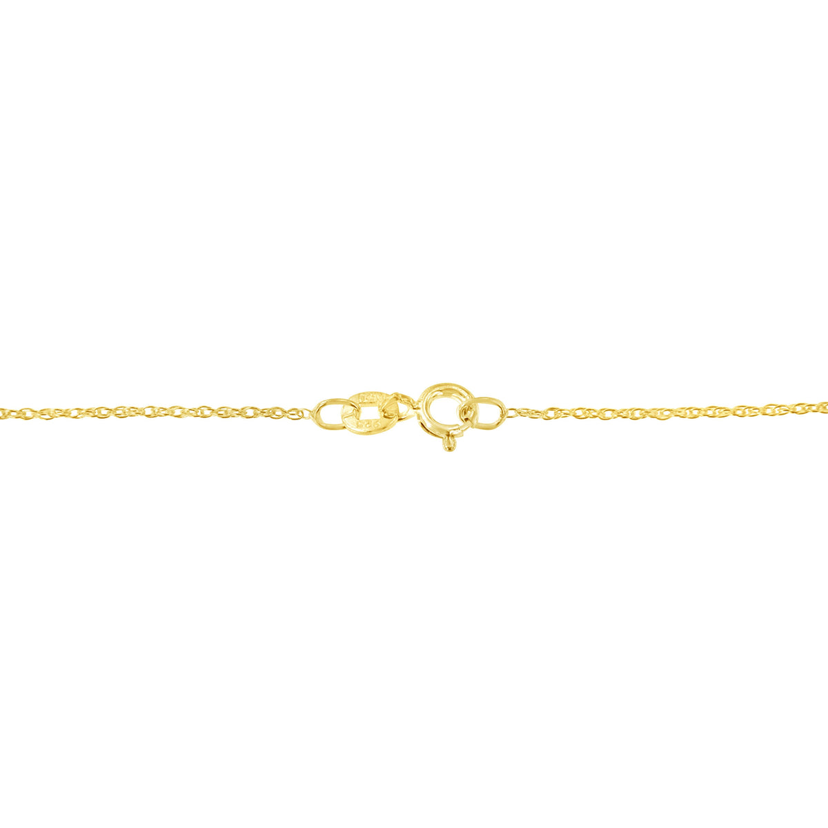 Collar con colgante de oro amarillo de 10 quilates y diamante redondo de 0,25 quilates engastado en garra con corazón abierto de 45 cm (color K-L, claridad I1-I2)