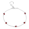 1.50 Carat Genuine Garnet .925 Sterling Silver Bracelet