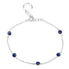Brazalete de plata de ley .925 con zafiro azul genuino de 1.50 quilates