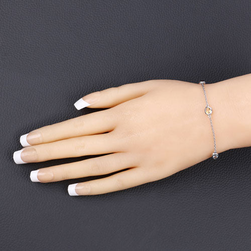 Pulsera de Plata de Ley 925 con Piedras Múltiples Genuinas de 1.83 Quilates