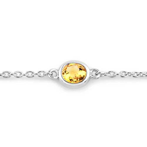 Pulsera de Plata de Ley 925 con Piedras Múltiples Genuinas de 1.83 Quilates