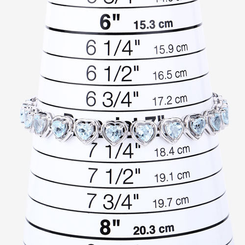Pulsera de 10.50 quilates de topacio azul auténtico de plata de ley 925