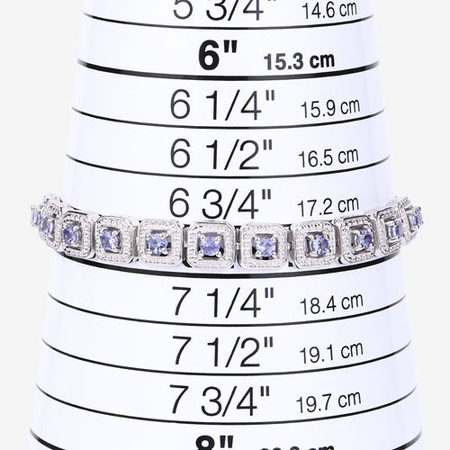 Pulsera de tanzanita genuina de 1,10 quilates en plata de ley 925