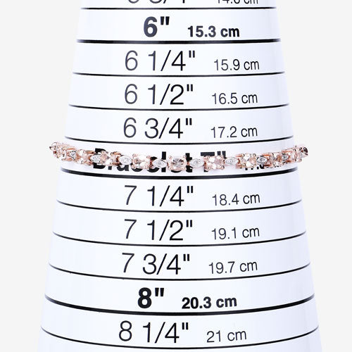Pulsera de 1,38 quilates de morganita auténtica y diamantes blancos en plata de ley .925