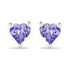 0.90 Carat Genuine Tanzanite .925 Sterling Silver Earrings