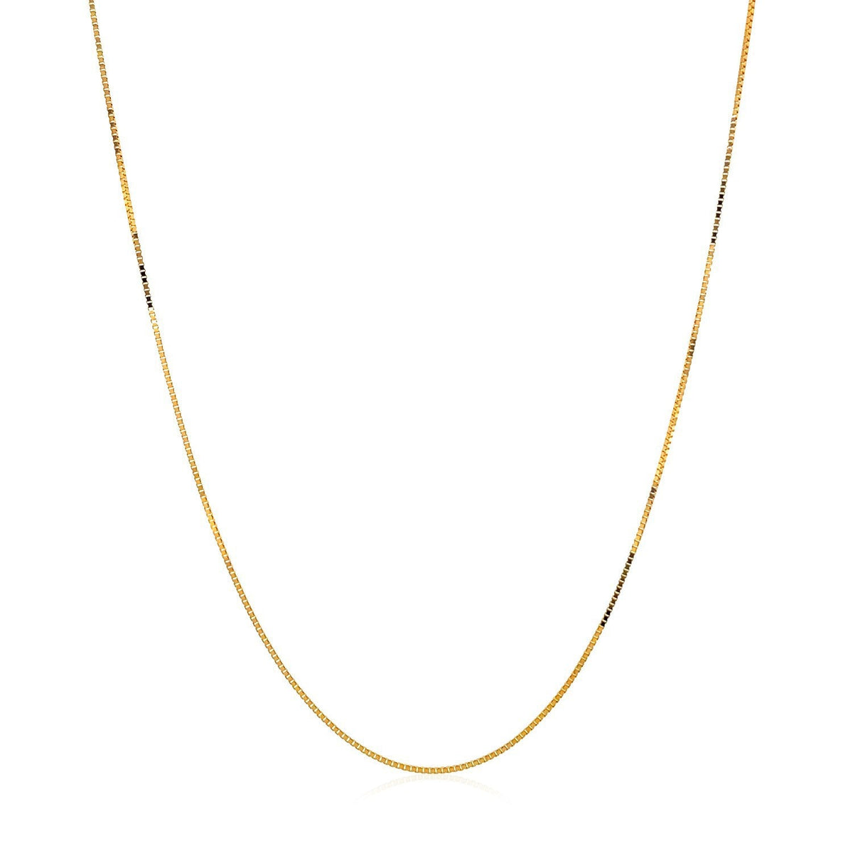 Cadena Clásica de Oro Amarillo de 14k, 0.45mm