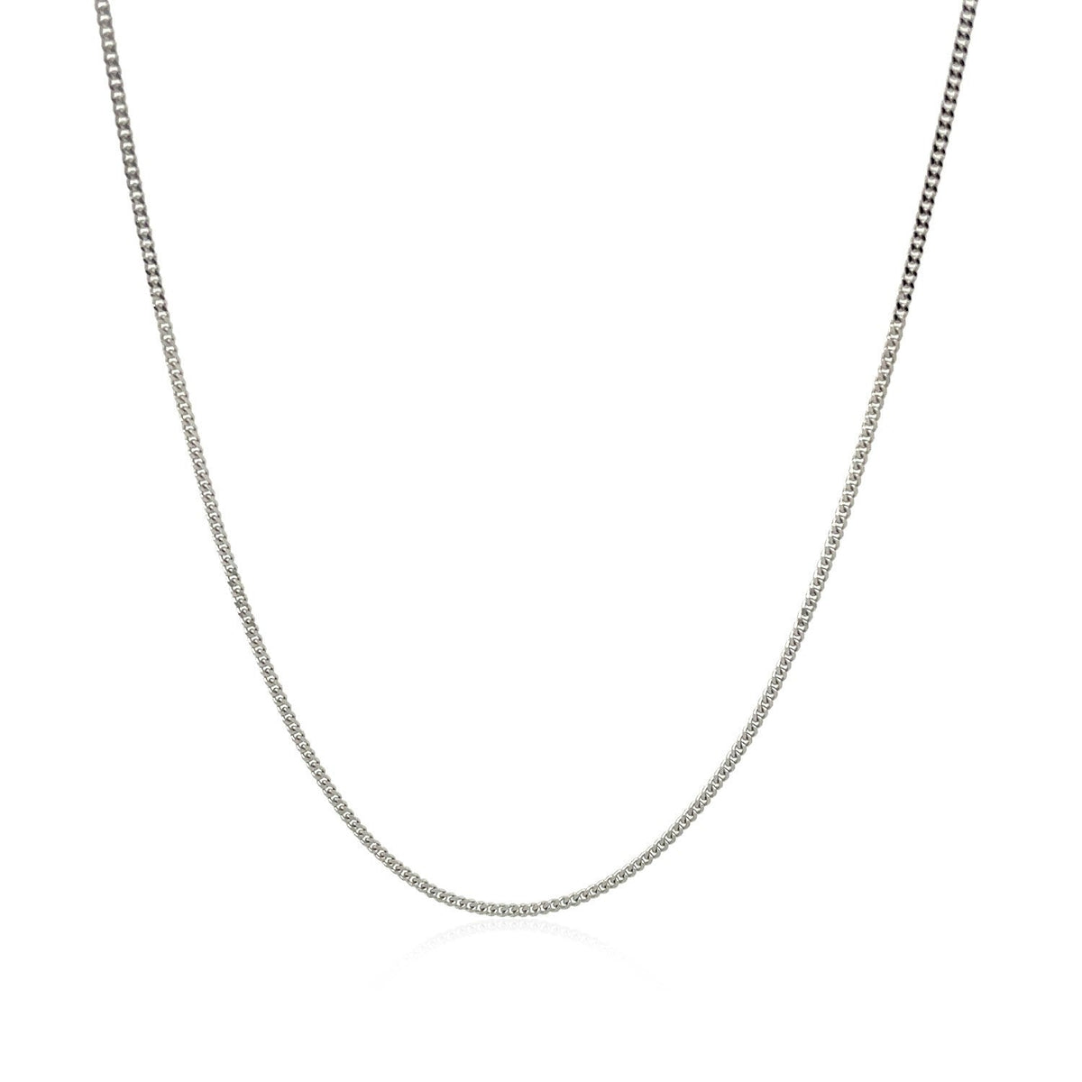 Cadena Gourmette de Oro Blanco de 14k 1.0mm