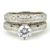 .54ct Antique Style Engagement Ring Set 18KT White Gold