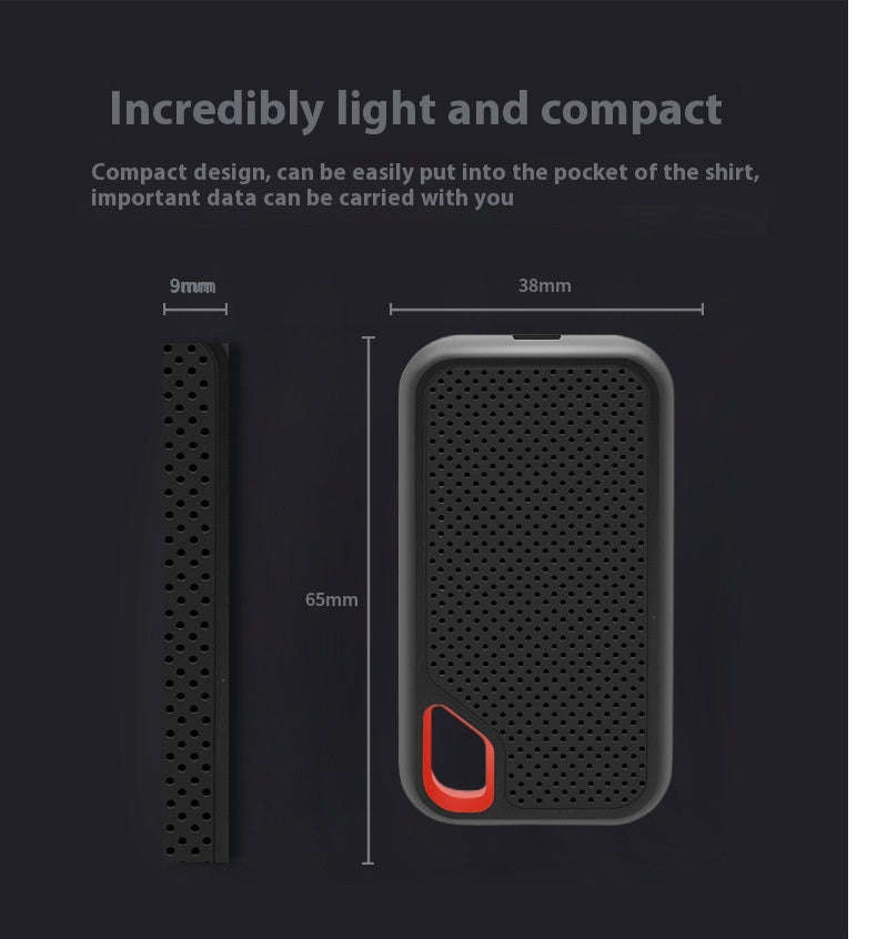 Portable SSD - High-Speed Mobile Solid State Drive with Type-C 3.1