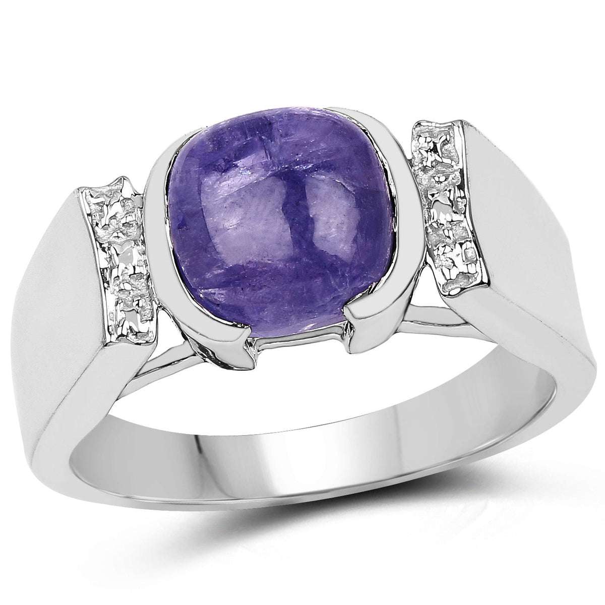 Anillo de Plata Fina .925 con Tanzanita Genuina de 2.80 Quilates