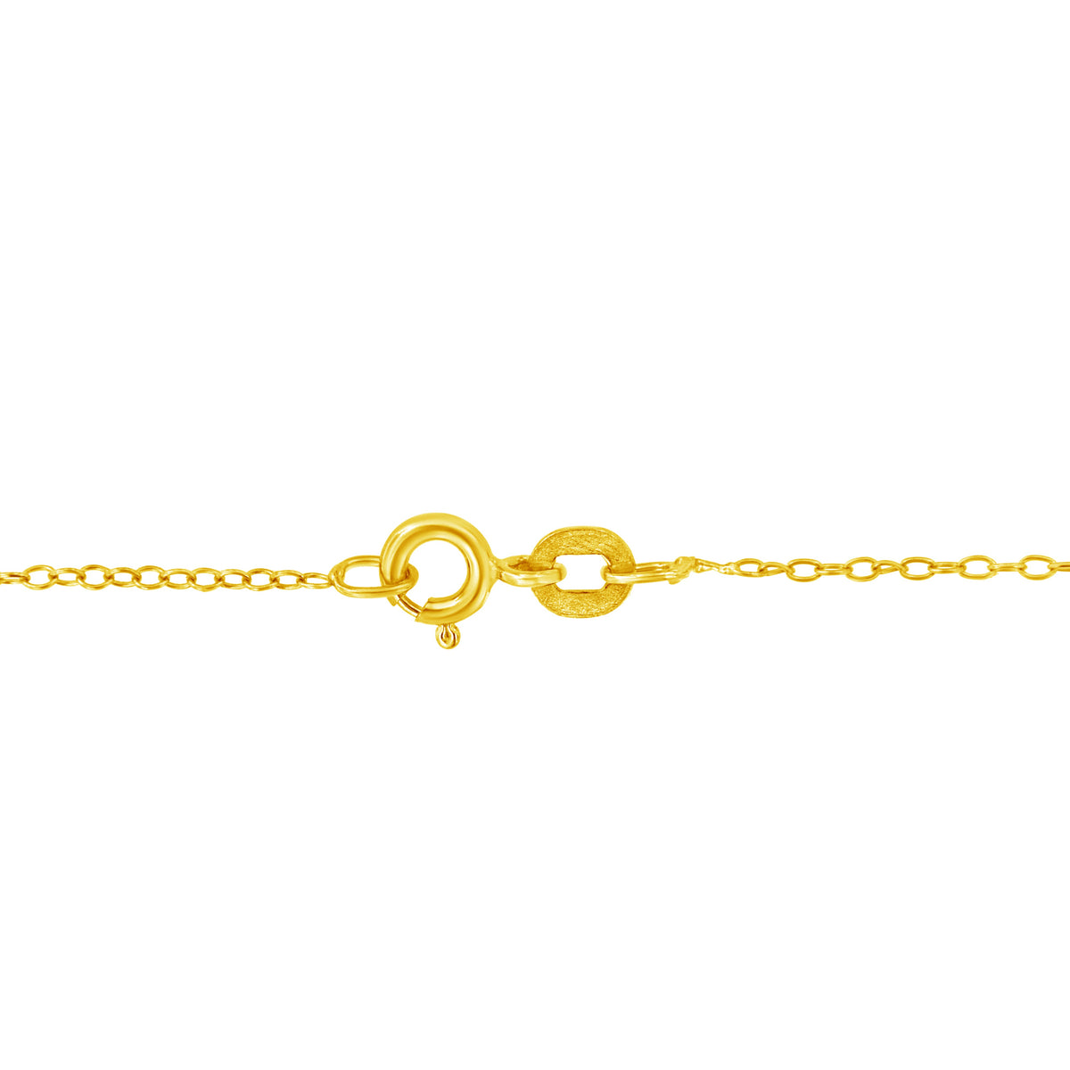 Collar con colgante de cinta cruzada de acento de diamante de plata esterlina .925 chapado en oro amarillo de 10K y 45.72 cm (color I-J, claridad I2-I3)