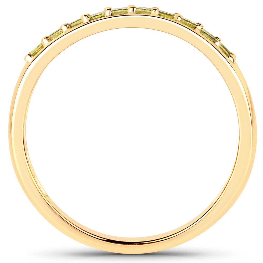 0.27 Carat Genuine Yellow Diamond 14K Yellow Gold Ring (SI1-SI2)