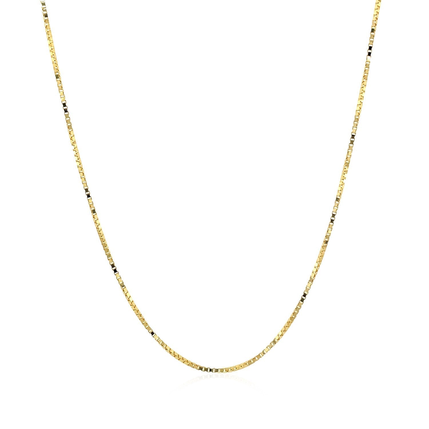 Cadena clásica de oro amarillo de 14k de 0.7mm