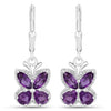 2.12 Carat Genuine Amethyst .925 Sterling Silver Earrings