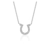 14k White Gold Horseshoe Design Diamond Pendant