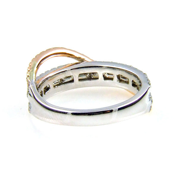 Anillo de oro blanco de 14 quilates con diamante natural de 1,00 ct