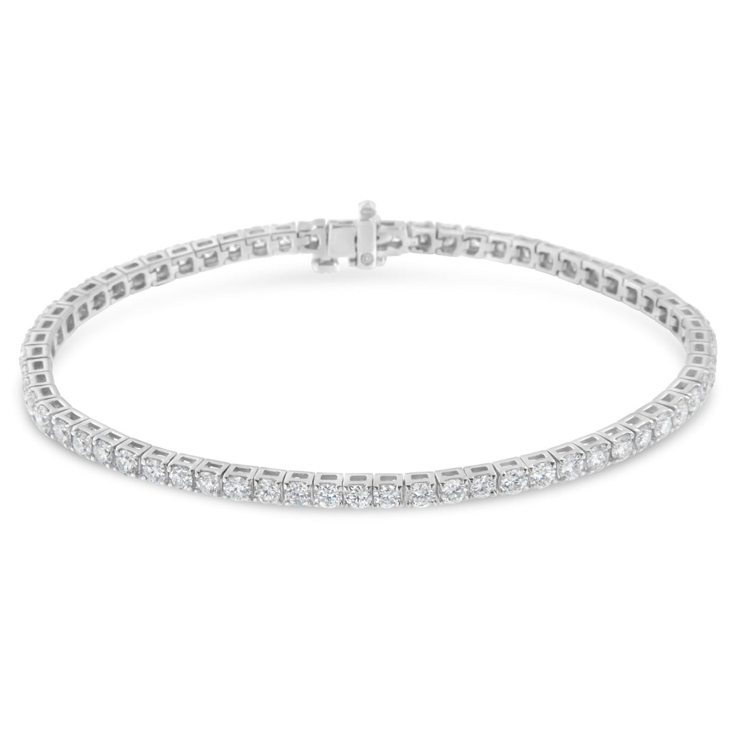 IGI Certified 4.0 Cttw Diamond 14K White Gold Classic 7â€ Tennis Bracelet (H-I Color, I1-I2 Clarity)