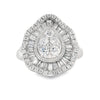 Genuine Cubic Zirconia Ring Sterling Silver