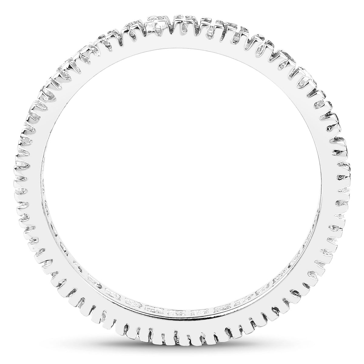 Anillo de Plata Fina .925 con Diamante Champaña Genuino de 0.57 Quilates