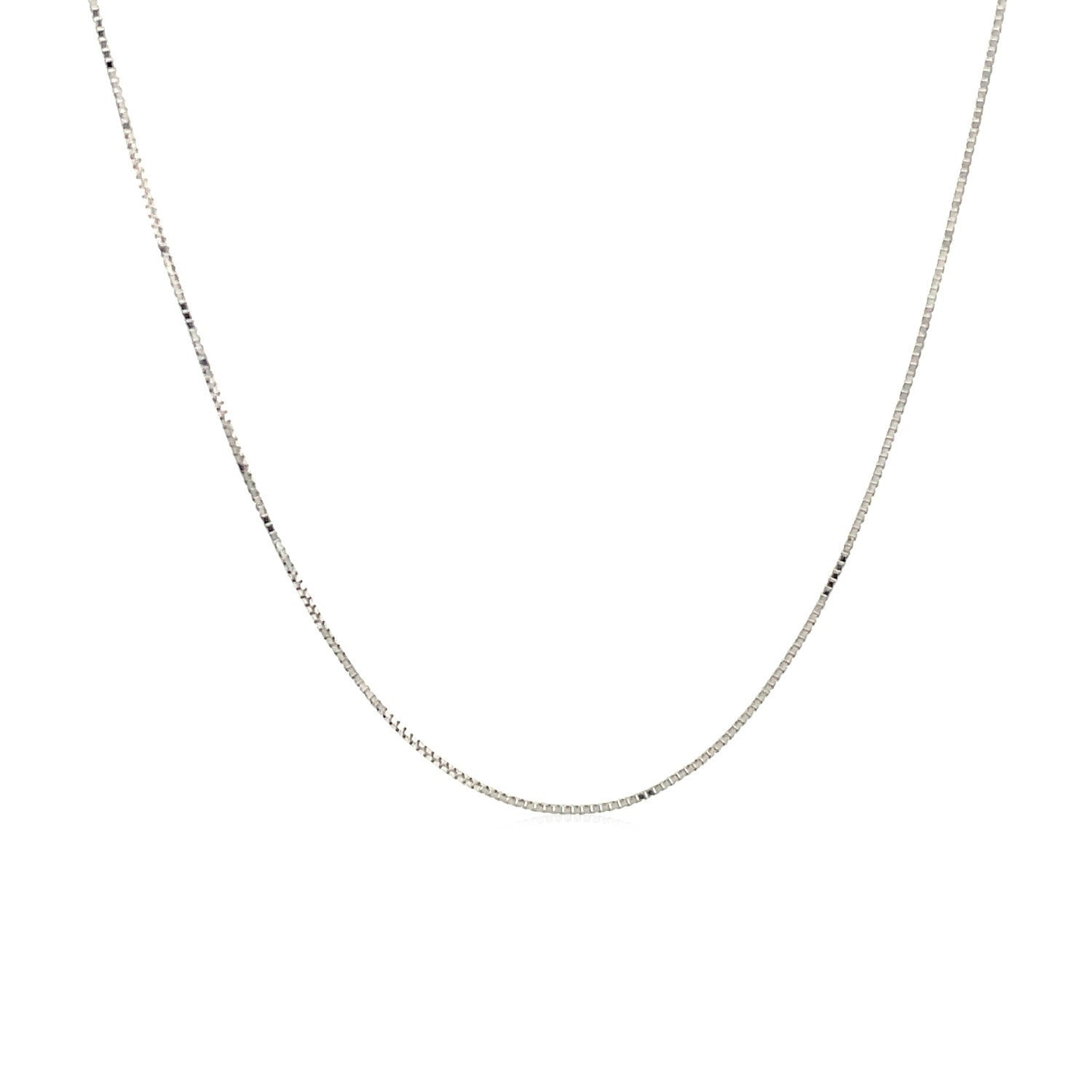 Cadena clásica de oro blanco de 10k (0,45 mm)