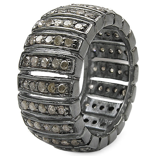 Anillo de plata de ley .925 con diamante genuino TLB de 1,25 quilates