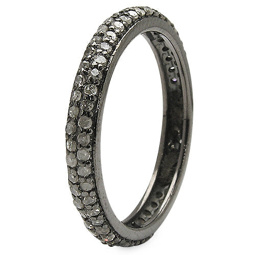 Anillo de plata de ley .925 con diamante auténtico TLB de 0,67 quilates