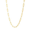 14k Yellow Gold Long Domed Paperclip Chain Necklace (4.80 mm)