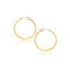 14k Yellow Gold Polished Hoop Earrings (2x40mm)