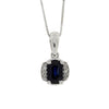 .63ct Sapphire Diamond Fashion Pendants 14KT White Gold