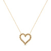 10K Yellow Gold Flashed .925 Sterling Silver 1/2 Cttw Champagne Diamond Miracle Plate Heart Pendant Necklace (K-L Color, I1-I2 Clarity) - 18
