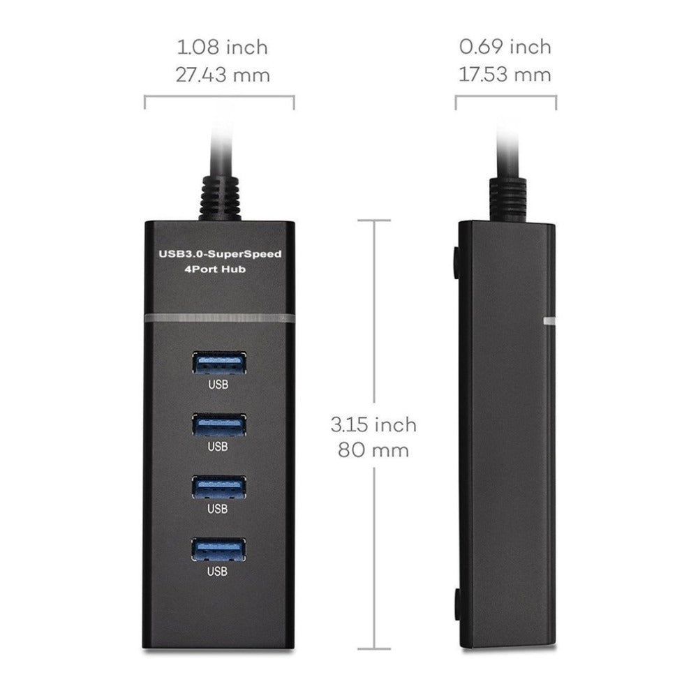 High-Speed USB 3.0 Hub Splitter - 1 to 4 - USB Type-A