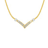 10K Yellow and White Gold 1/2 Cttw Princess Cut Diamond Channel-Set â€œVâ€ Shape 18