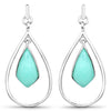 8.80 Carat Genuine Crysopharse .925 Sterling Silver Earrings